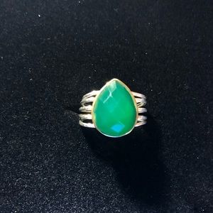 Chrysoprase Pear Ring